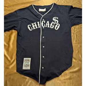 Chicago White Sox Cooperstown Collection Jersey Tee XL Made in USA Button Front